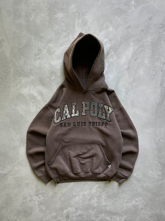 Real Tree Camouflage & Smoke Black Cal Poly Russell Hoodie - 2000s - S