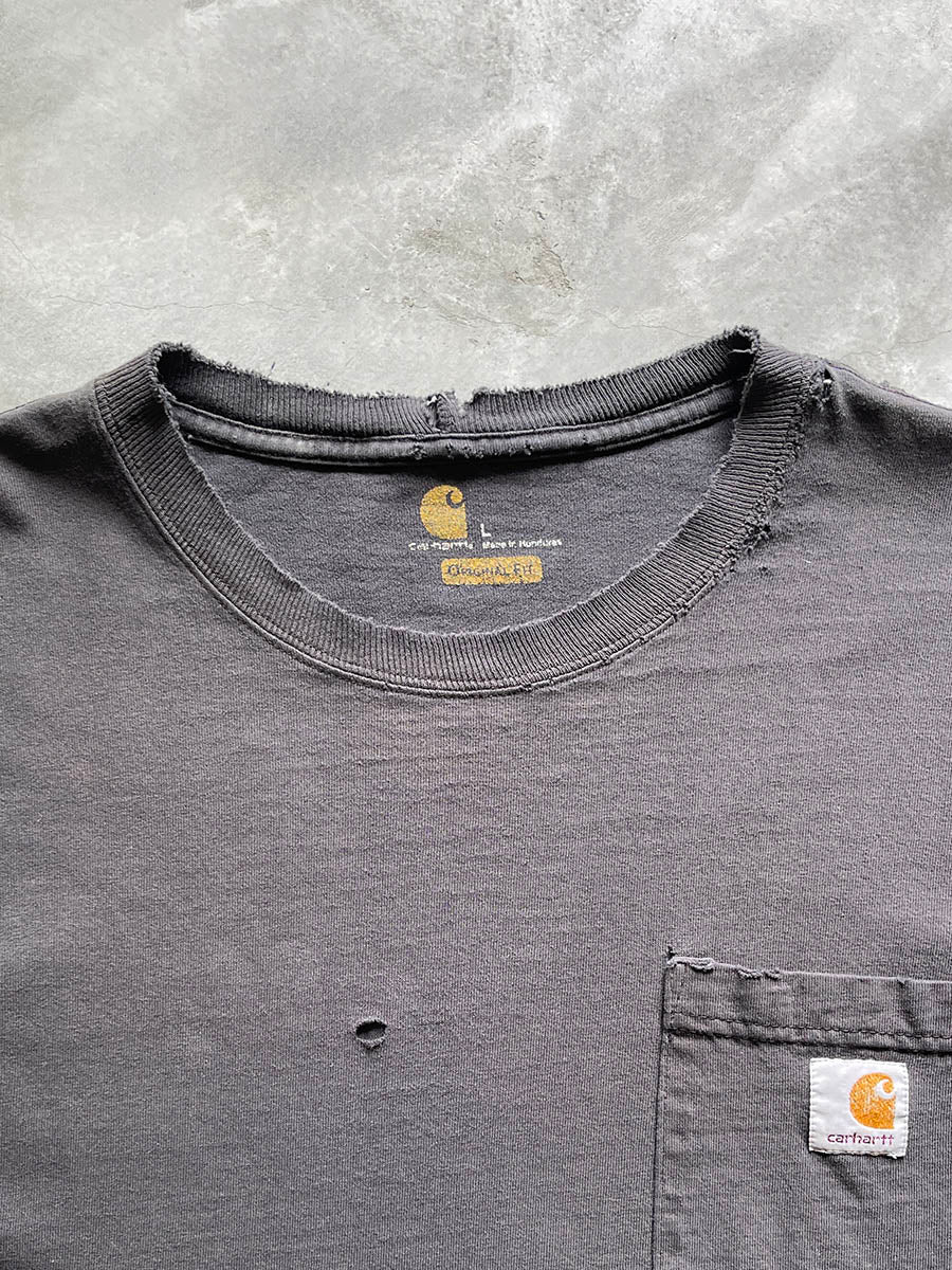 Sun Faded Carhartt Pocket T-Shirt - 00s - L