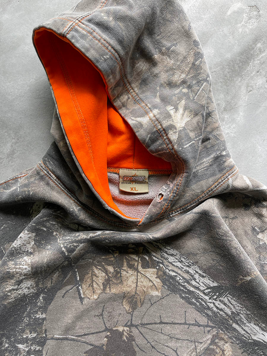 Forest Camouflage Hoodie - 2000s - XL