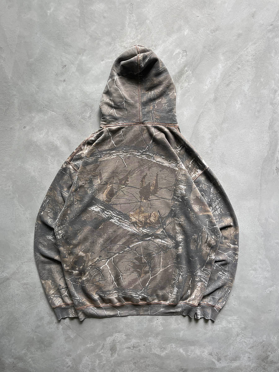 Forest Camouflage Hoodie - 2000s - XL