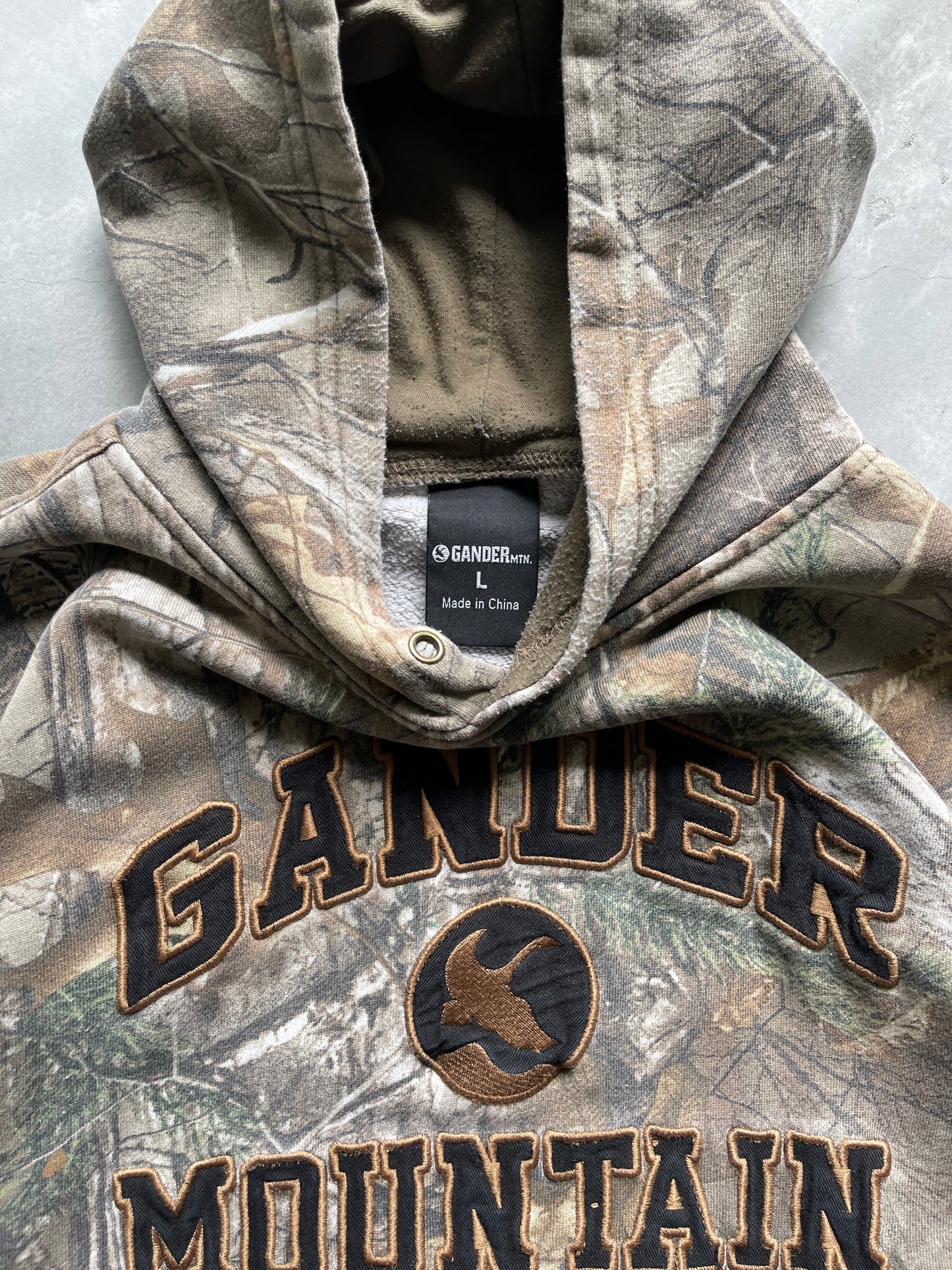 Gander Mountain Forest Camouflage Hoodie - 2000s - L