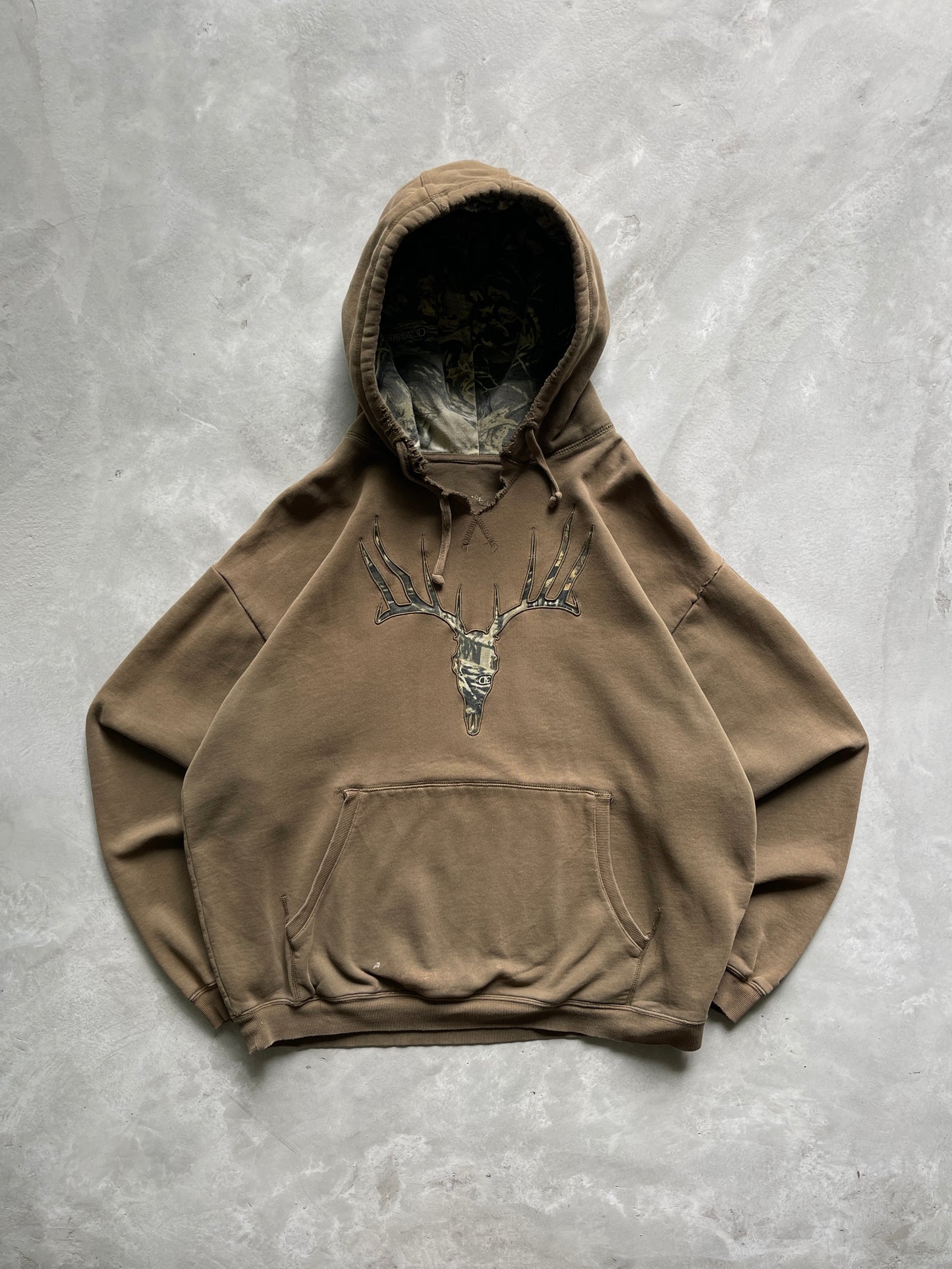 Boxy Forest Camouflage Hoodie - 2000s - XL