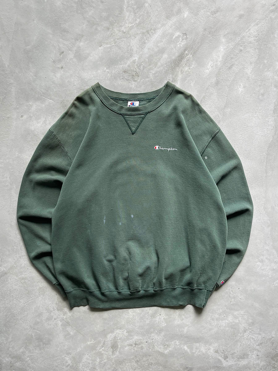 Forest Green Champion Sweatshirt - 90s - XXL